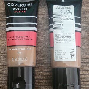 CoverGirl Outlast Active 24 Hr Foundation SPF 20 Sunscreen Toasted Almond 870